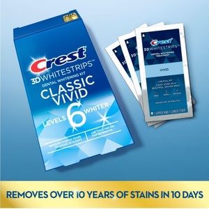 Crest 3DWhitestrips Classic Vivid for 30 minutes a day for 10 days 20 Strips